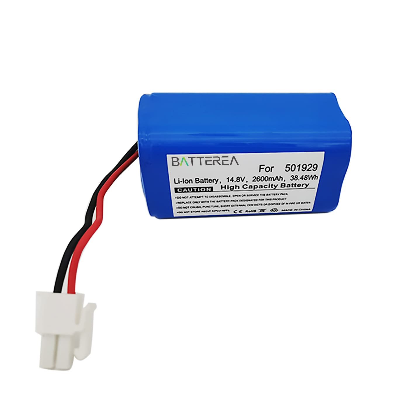 Vacuum Cleaner battery replacement for Zaco V3sPro V4 V5sPro V5x V80 V85 replaces 501929 14.4V 2600mAh