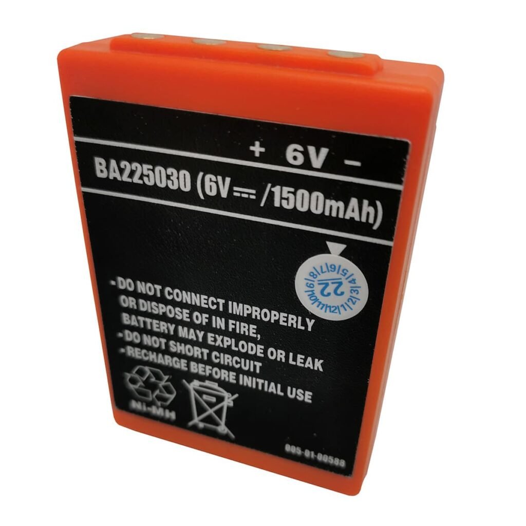 ba225030 crane remote control battery replacement for hbc radiomatic 6v 1500mah ni mh battery,front view