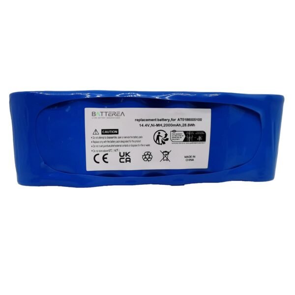 battery for ariete 2718, replaces at5186005100, 14.4v 2000mah