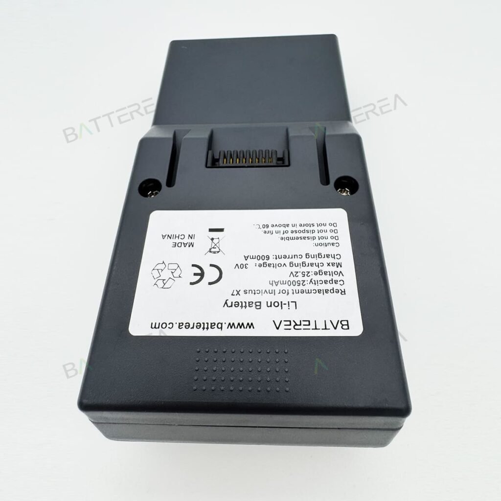 battery li ion for invictus x7 x7 01 x9 x9 01 ,replace for 101904370,li ion, 2500mah 25,2v front side
