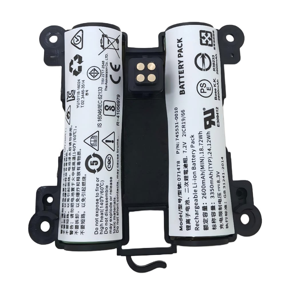 replacement battery for bose soundlink revolve+ ,soundlink revolve plus 071478, soundlink revolve+ 2, replaces 745531 0010, 7.4v,2600mah,19.24wh,li ion