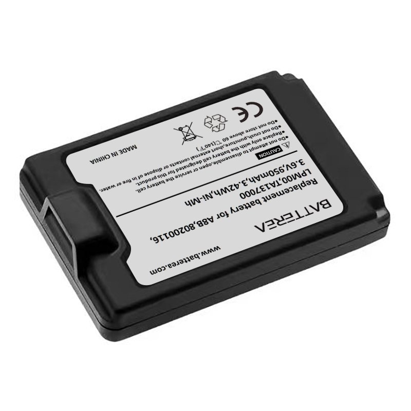 wholesale replacement battery compatible with autec a8b, replaces 80200116, ta1370 00,r0batt00e13a0, 3.6v,950mah,3.42wh,ni mh