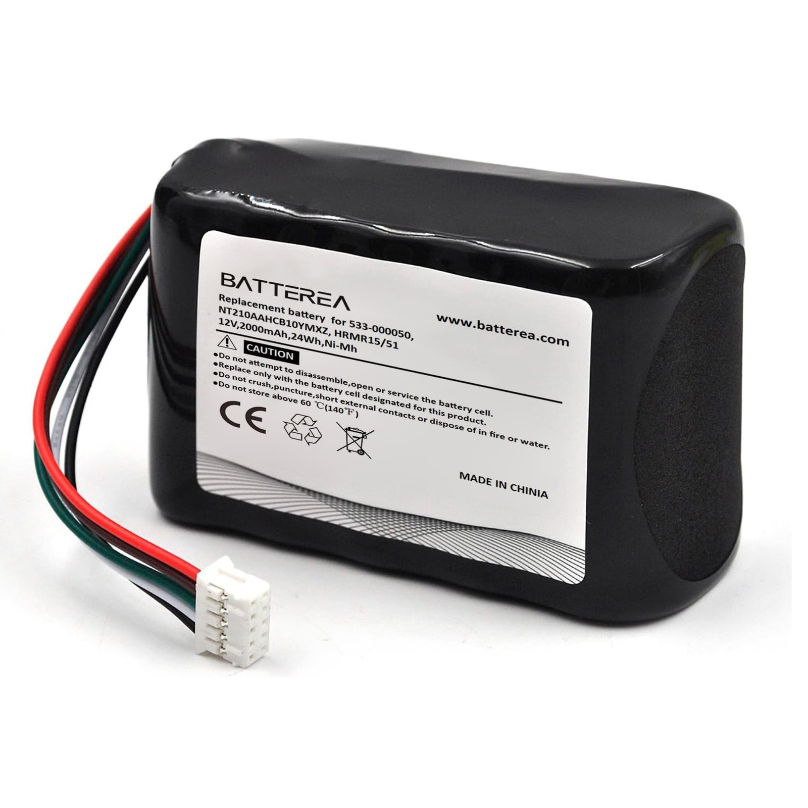 12v 2000mah ni mh battery for logitech squeezebox radio 930 000101, replaces 533 000050, nt210aahcb10ymxz, hrmr15/51, 24wh