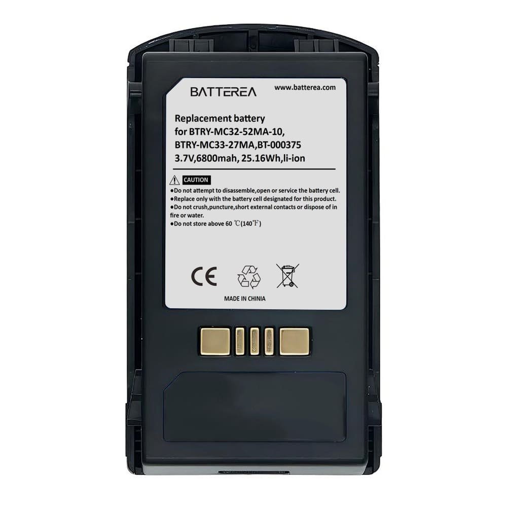 barcode scanner battery for zebra mc3200, mc32n0, mc32n0 s,replaces btry mc32 52ma 10, btry mc33 27ma,3.7v,6800mah, 25.16wh,li ion