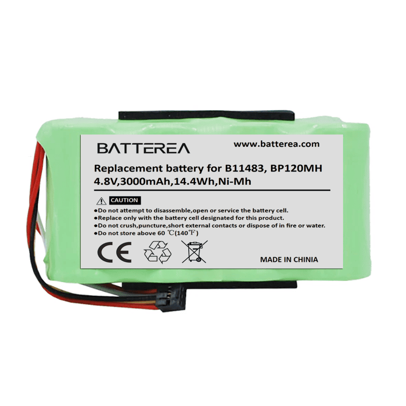 wholesales replacement battery for fluke 123,43, scopemeter 120 power quality analyzers, replaces b11483, bp120mh, 4.8v,3000mah,14.4wh,ni mh