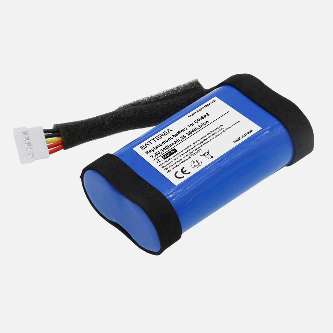 wholesale replacement battery for marshall stockwell ii , replaces c406a3, 7.4v,3400mah,25.16wh,li ion
