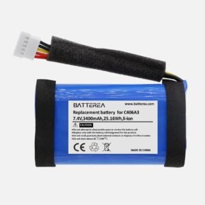 wholesale replacement battery for marshall stockwell ii , replaces c406a3, 7.4v,3400mah,25.16wh,li ion