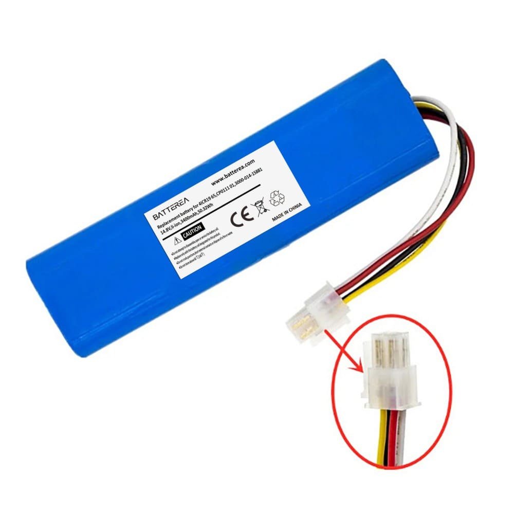wholesale replacement battery compatible with philips fc8772, fc8710, fc8776, replaces for 4icr19 65,cp0111 01,3000 014 15881, 14.8v,3400mah, 50.32wh