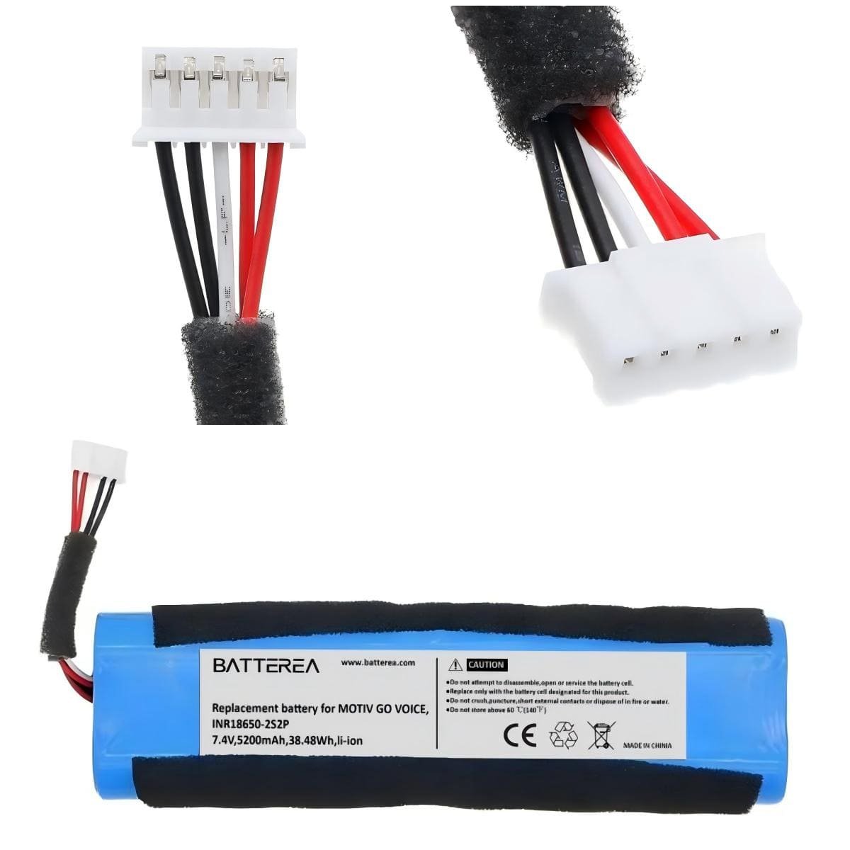wholesale replacement battery for teufel motiv go voice, replaces inr18650 2s2p, 7.4v,5200mah,38.48wh,li ion