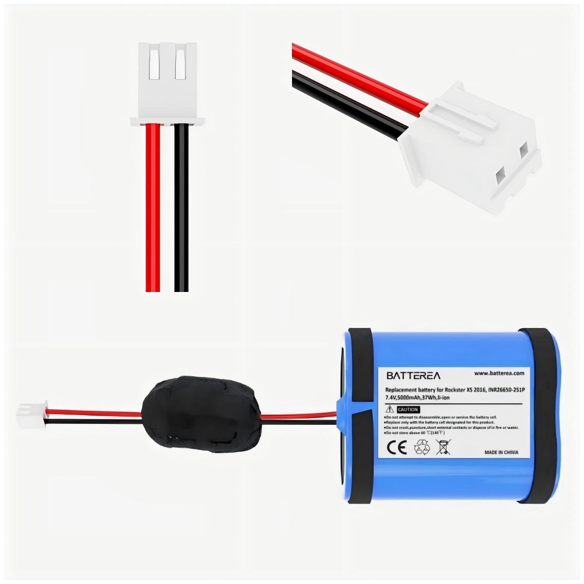 wholesale replacement battery for teufel rockster xs 2016,replaces inr26650 2s1p,7.4v,5000mah,37wh,li ion