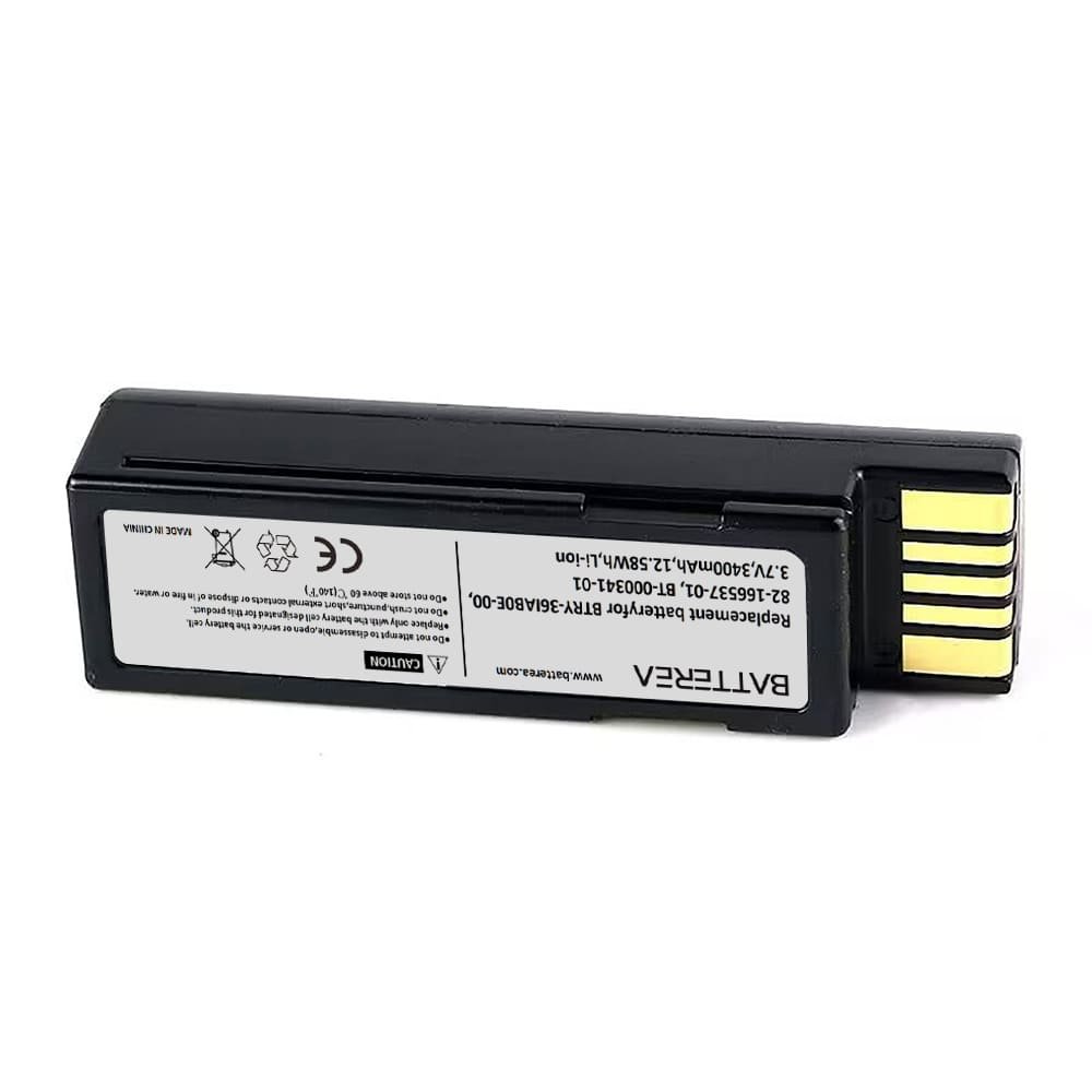 barcode scanner battery compatible with zebra ds3600, ds3678, li3600, replaces btry 36iab0e 00, 82 166537 01, bt 000341 01, 3.7v,3400mah,12.58wh,li ion