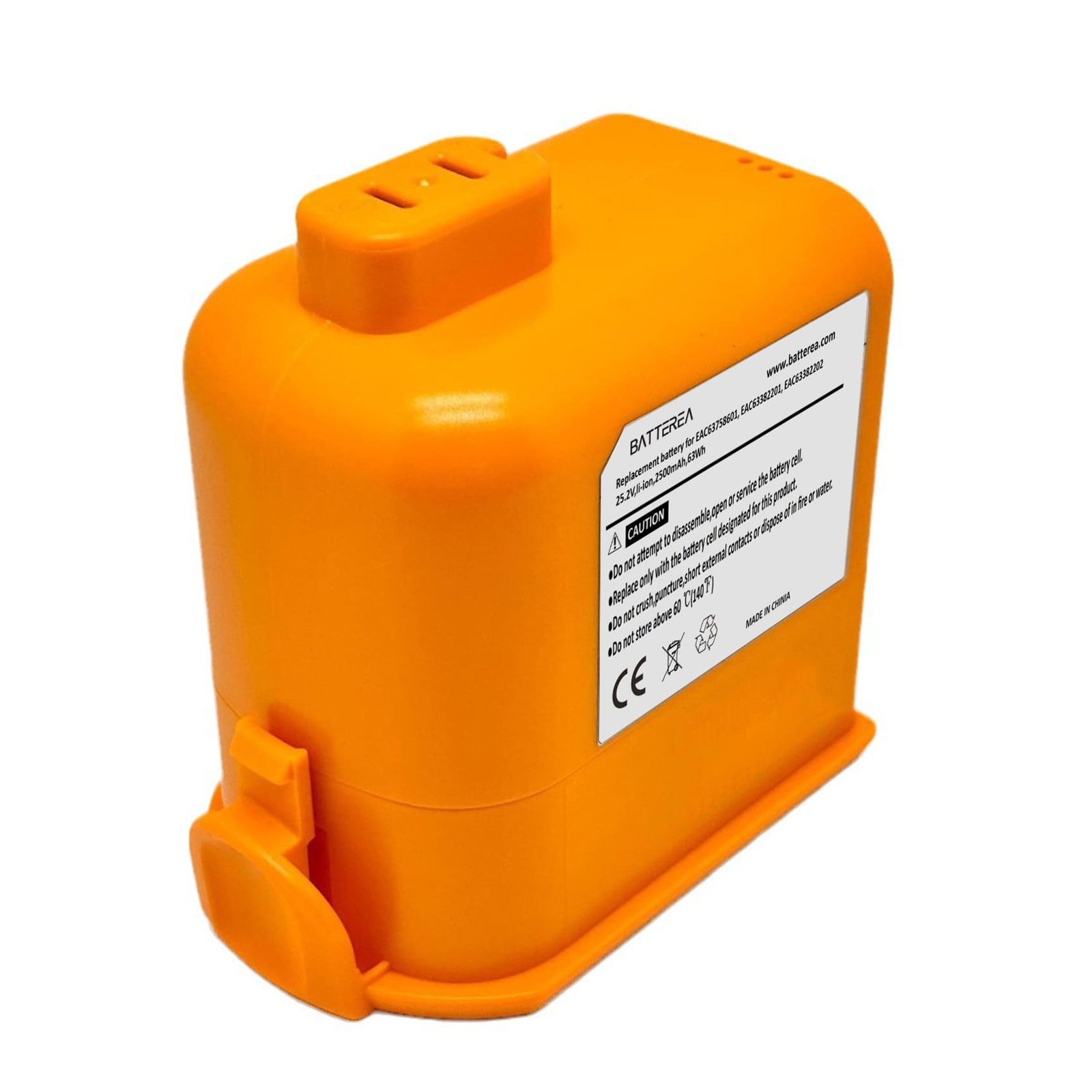 wholesale replacement battery for lg cord zero a9, cord zero a9+, cord zero a9 plus ,replaces for eac63758601, eac63382201, eac63382202,25.2v,2500mah,63wh,li ion