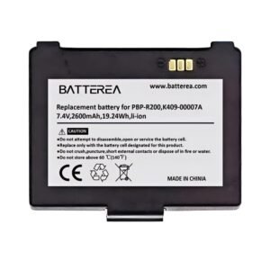label printer battery compatible with bixolon spp r200 spp r200ii spp r200iii ,replaces k409 00007a ,pbp r200,3.7v,2200mah,8.14wh,li ion
