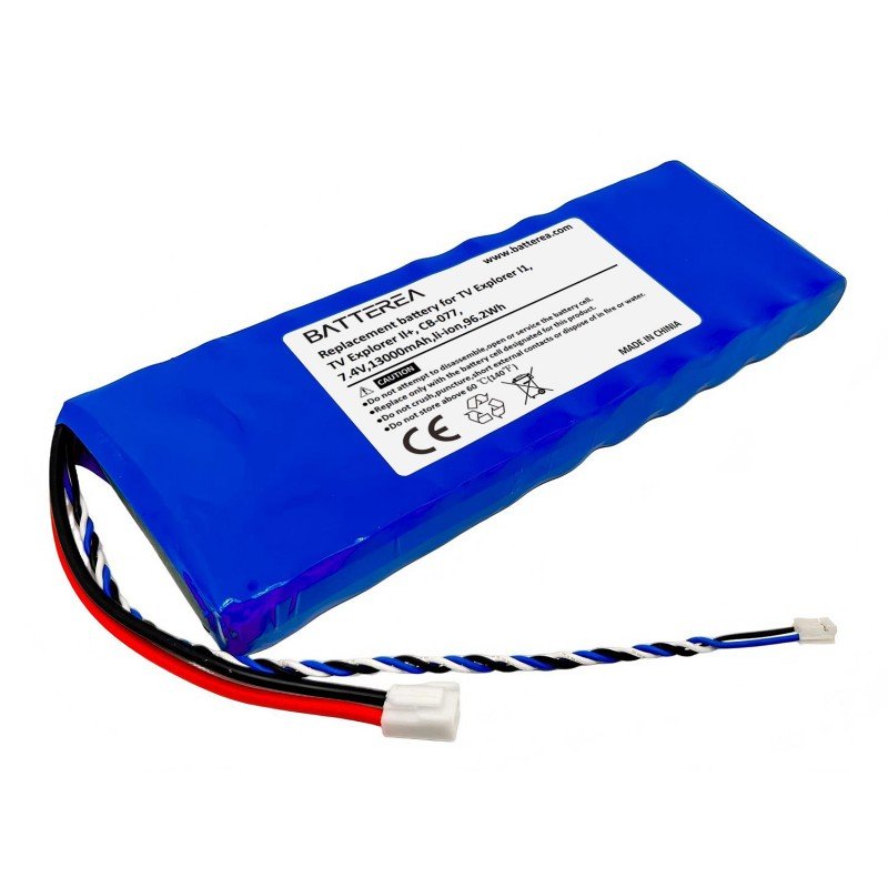 wholesale replacement battery for promax tv explorer ii, tv explorer ii+ and us tv explorer ii, replaces cb 077,7.4v 13000mah li ion