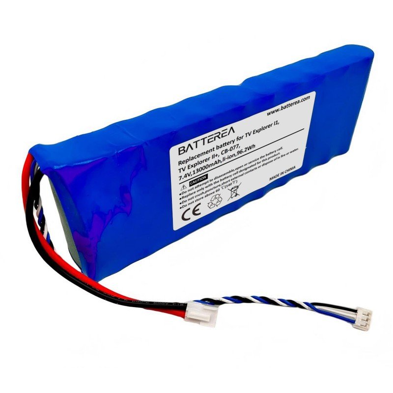 wholesale replacement battery for promax tv explorer ii, tv explorer ii+ and us tv explorer ii, replaces cb 077,7.4v 13000mah li ion