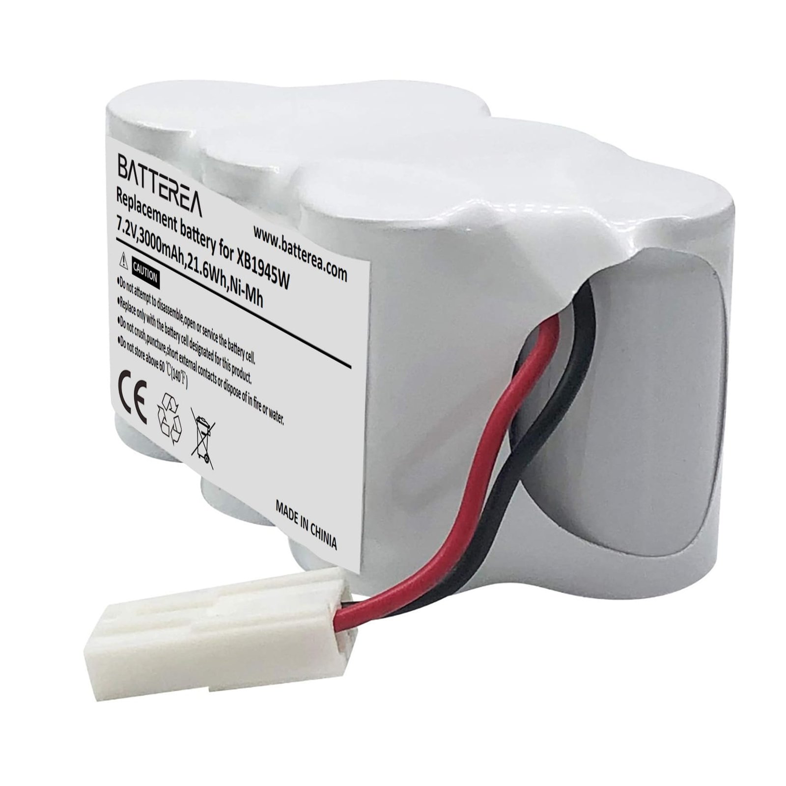 wholesale replacement battery compatible with euro pro v1945z sweeper, xb1946w, v1945,replaces for xb1945w, 2880 seriese, 7.2v,3000mah,21.6wh,ni mh