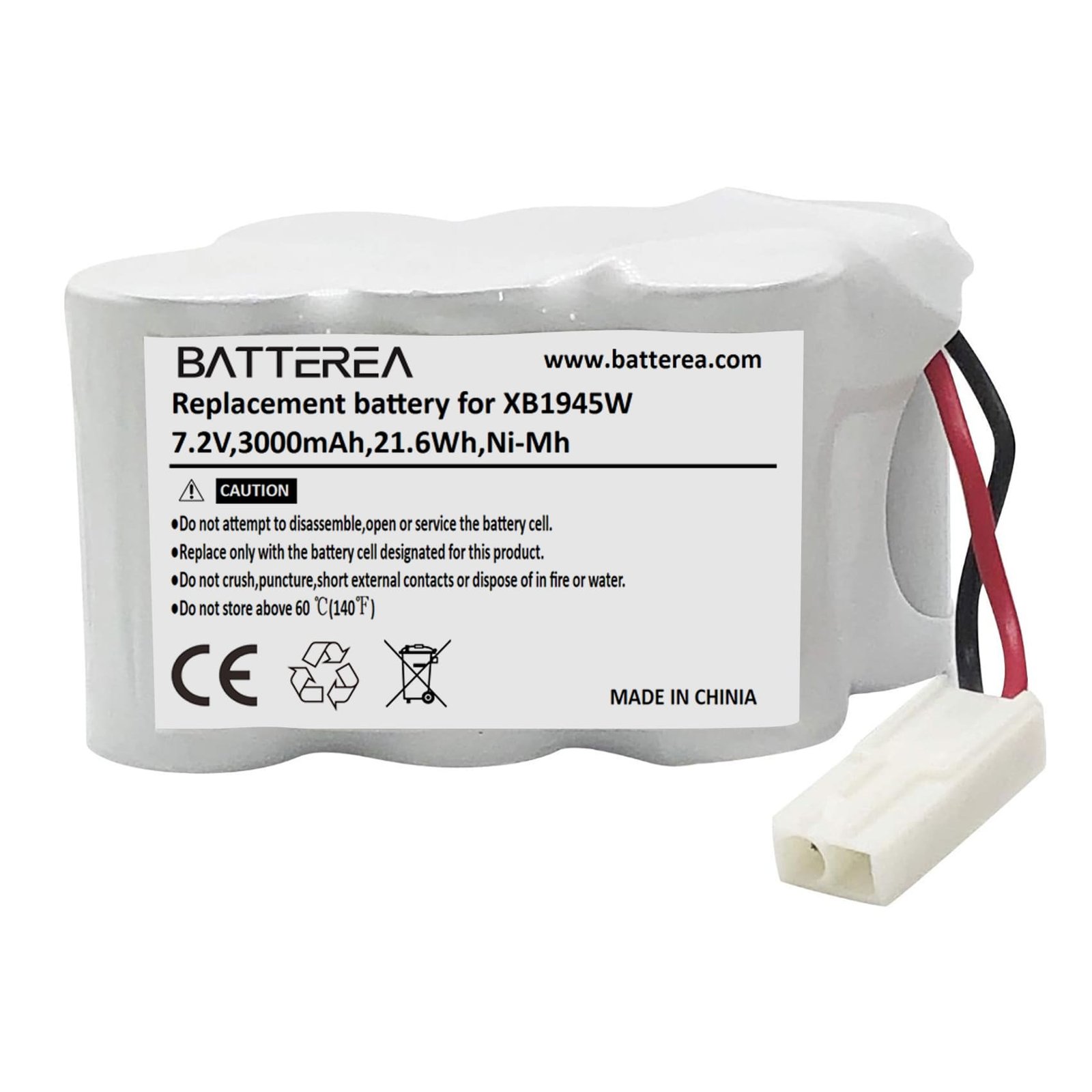 wholesale replacement battery compatible with euro pro v1945z sweeper, xb1946w, v1945,replaces for xb1945w, 2880 seriese, 7.2v,3000mah,21.6wh,ni mh