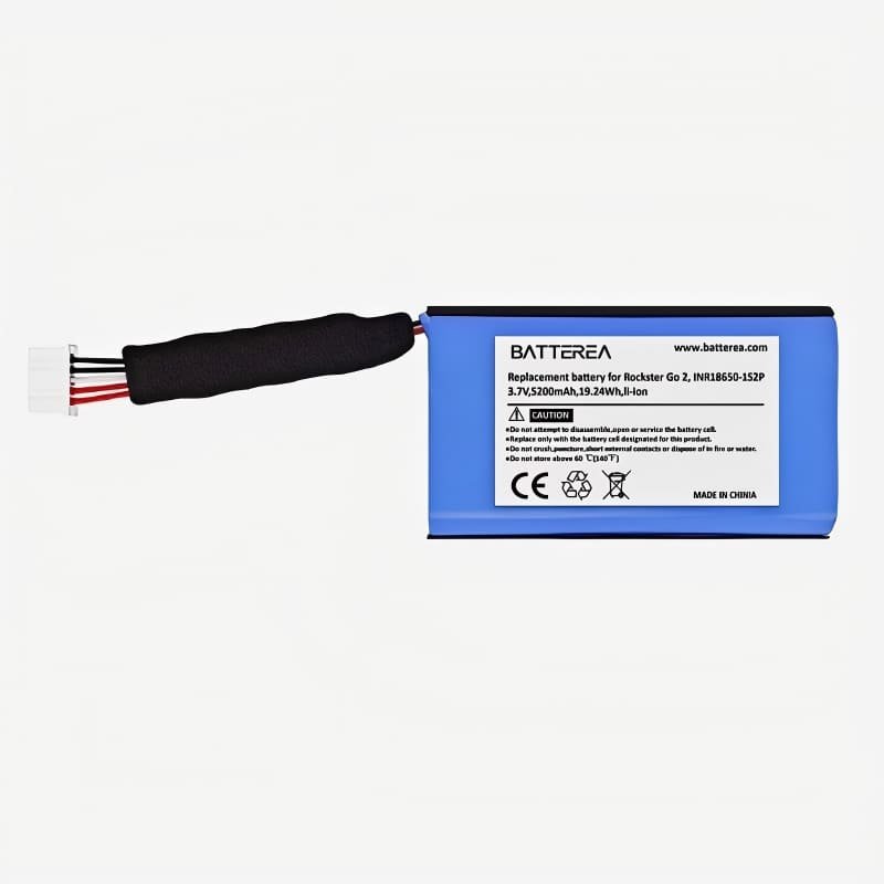 wholesale replacement battery for teufel rockster go 2 ,replaces inr18650 1s2p, 3.7v,5200mah,19.24wh,li ion